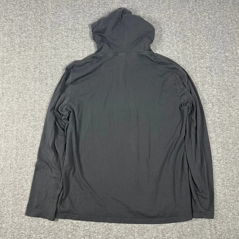 Polo Ralph Lauren Hooded T-Shirt Mens Large Black Long Sleeve Pony Logo
